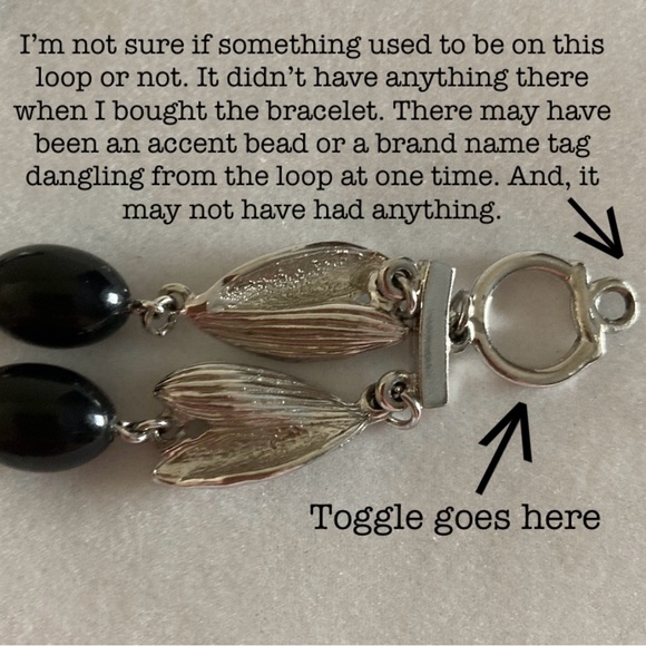 Vintage Silver and Black Bracelet - Picture 9 of 15